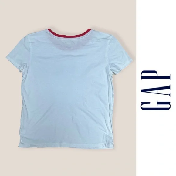 GAP Peace Sign Flag Short Sleeve Flippy Sequin Tee, Size XL, MSRP $22 - Picture 2 of 7